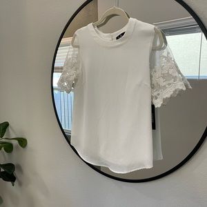 LULUS White Embroidered Top